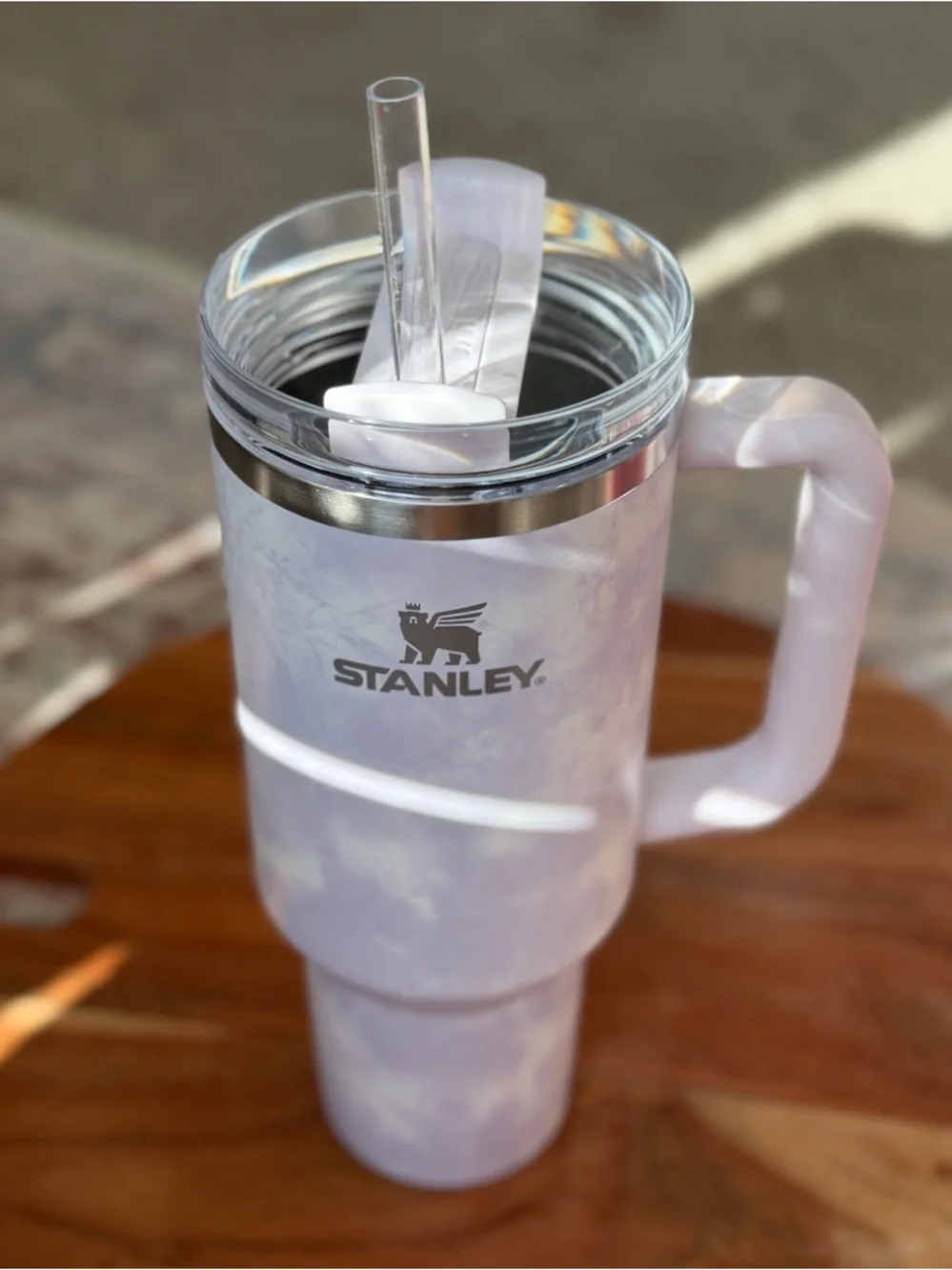 Stanley Lavender Cloud Marble 40 OZ Travel Tumbler with Handle - Picture 2 of 16